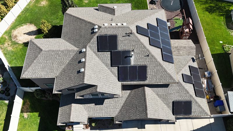 A Lehi roof from above before treatment.